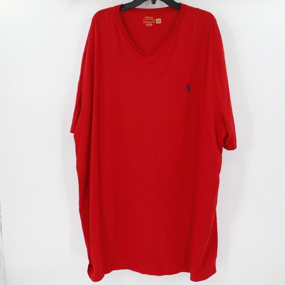 Polo Ralph Lauren Shirt Mens 4XLT Cotton V Neck Short Sleeve Pony Logo casual - Picture 1 of 13